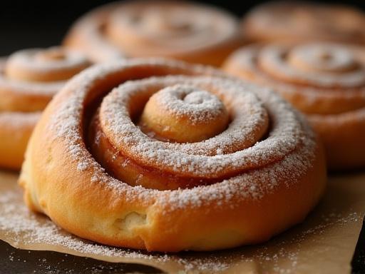 Nystekte, saftige kanelboller.